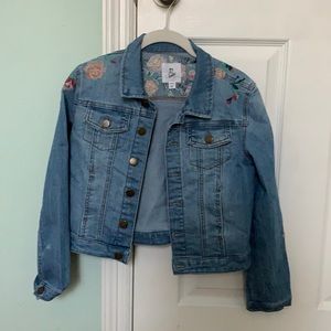 Girls Embroidered Jean Jacket